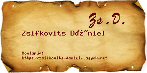 Zsifkovits Dániel névjegykártya